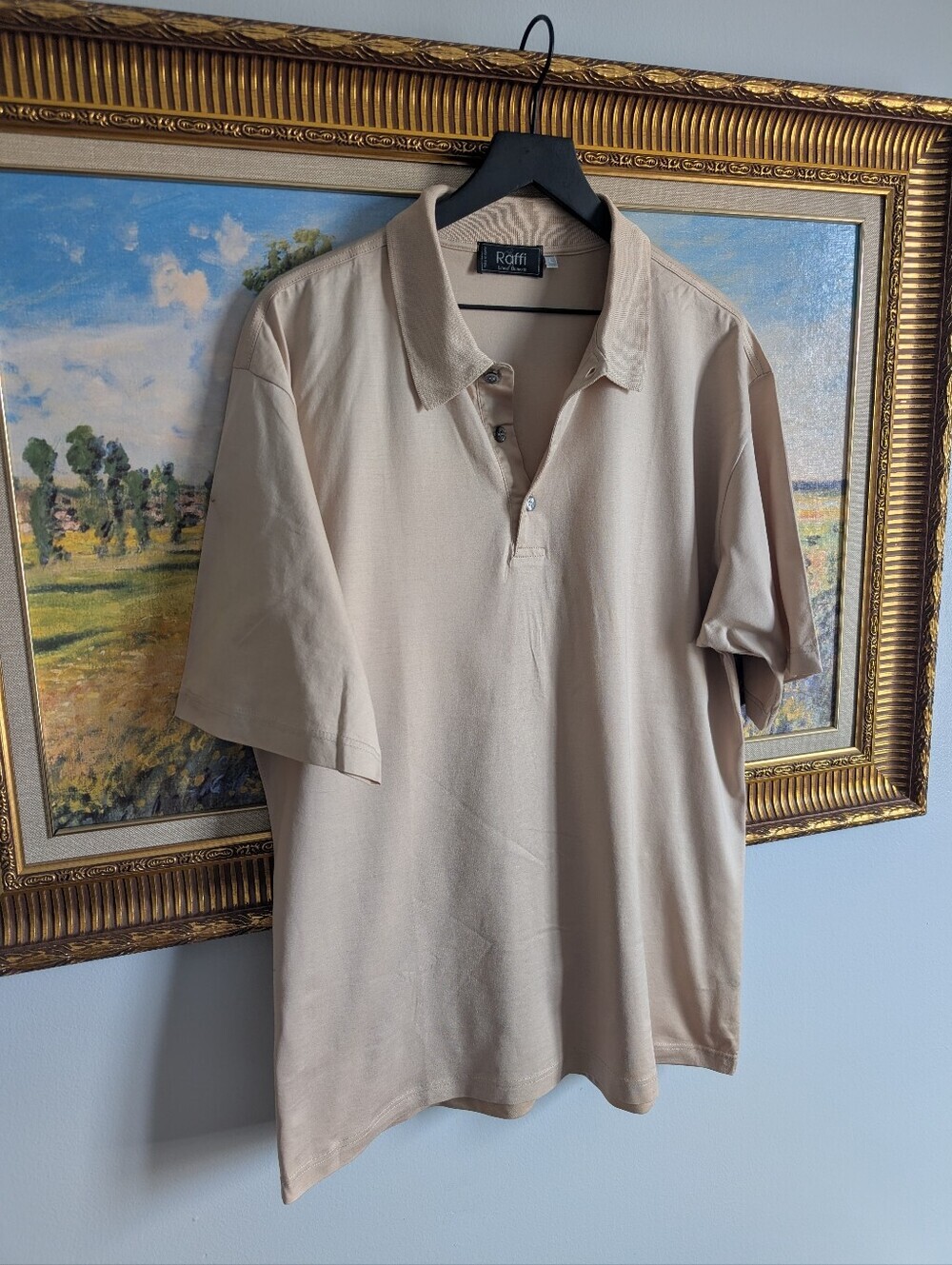 Raffi Men's Light Beige Polo Shirt